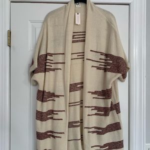 Anthropologie open cardigan with tassel detail